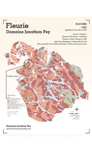 Domaine Jonathan Pey Fleurie Cru - Soil Map thumb